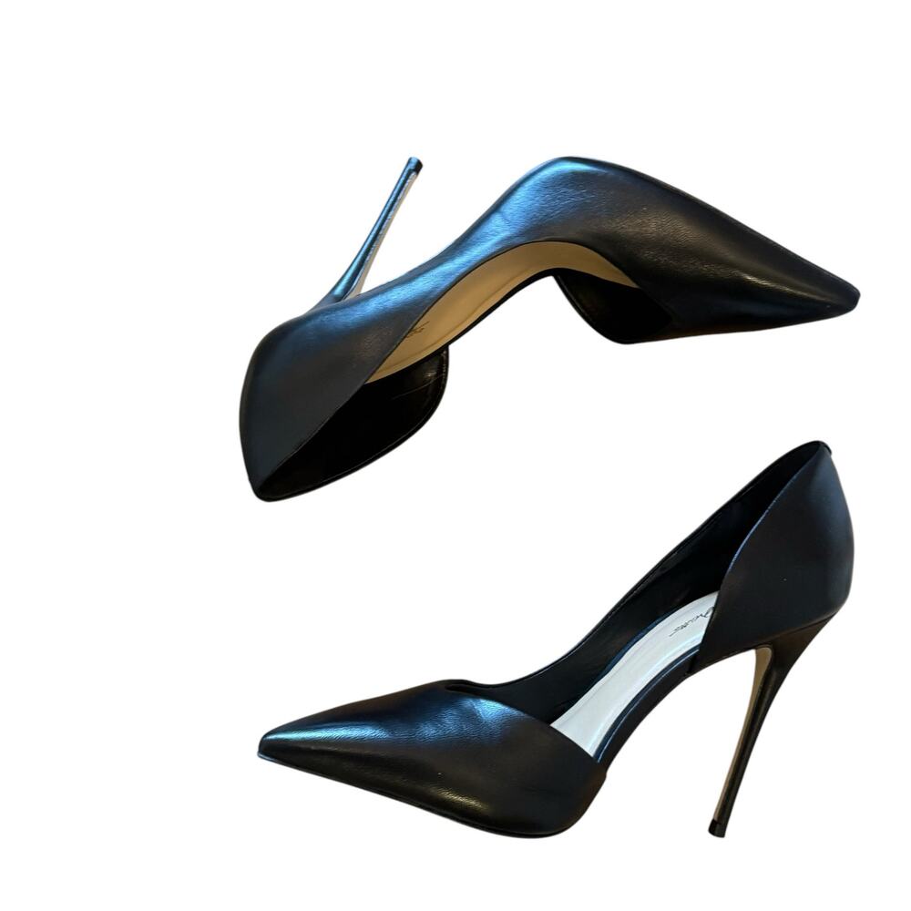 Massimo Matteo Danielle Stiletto Heel Black Leather Women's Heels 8.5M NWB - Picture 7 of 11